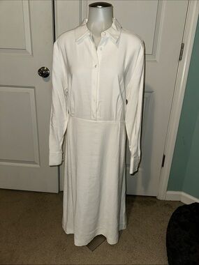 Gibson Latimer White Long-Sleeve Shirt Dress